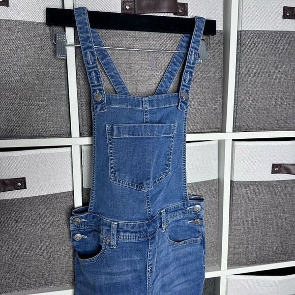Cat & Jack Overalls Blue Jean Super Stretch Size L 10/12 - Picture 4 of 7